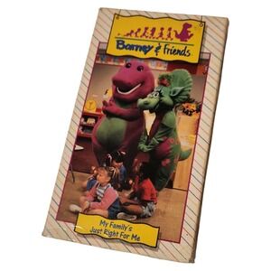 Barney & Friends My Familys Just Right For Me VHS Video Tape and Sleeve